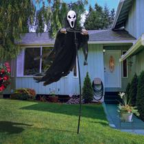 Decoração LarpGears Halloween Scarecrow Ghost de 2,3 m giratória