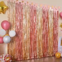 Decoração LolStar Rose Gold Birthday 1,0 x 2,0 m, pacote com 2 Decoração LolStar Rose Gold Birthday 1,0 x 2,0 m, pacote com 2
