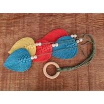 decoração macramê folhas