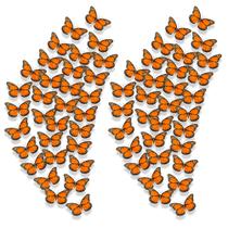Decoração: Monarch Butterfly Kolewo4ever 12 cm, laranja, 100 unidades Decoração: Monarch Butterfly Kolewo4ever 12 cm, laranja, 100 unidades