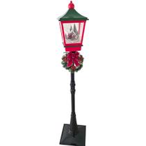 Decoracao Natal Gigante Luxo Poste Musical Neve Papai Noel