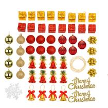 Decoração Natal Kit 60 Enfeite Natalinos Pisca Pisca 5m Bola Decoração Natal Kit 60 Enfeite Natalinos Pisca Pisca 5m Bola