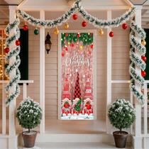 Decoração Natal Kit Capa de Porta Natalina + 2 Festão Nevados de 3,6 metros Decoração Natal Kit Capa de Porta Natalina + 2 Festão Nevados de 3,6 metros