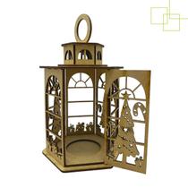 Decoração Natalina Lanterna Classica em MDF 3mm Luminária Decorativa 20X10 cm Decoração Natalina Lanterna Classica em MDF 3mm Luminária Decorativa 20X10 cm