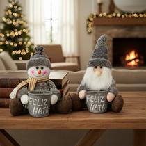 Decoração Natalina Peso De Porta Papai Noel