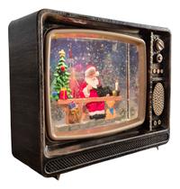 Decoração Natalino Enfeite Lamparina Natal Led Papai Noel Tv