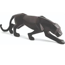 Decoraçao Pantera Escultura Leopardo Estatua Grande 48cm