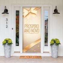 Decoração para Ano Novo Réveillon Capa de Porta em Tecido Veste Fácil com Elástico