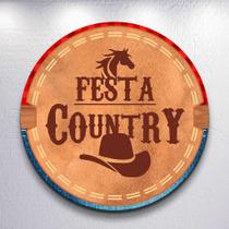 Decoração para festa country com capa painel redondo tamanhos diversos grande e mini estilo rústico