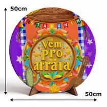 Decoração para Festa Junina Arraiá Capa de Porta ou Painel de Mesa em Tecido Veste Fácil com Elástico