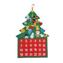 Decoração Para Pendurar - Calendário Pinheiro de Natal - 45x32cm - 1 unidade - Cromus - Rizzo