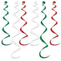 Decoração para pendurar festas Beistle Twirly Whirlys, pacote com 6 Decoração para pendurar festas Beistle Twirly Whirlys, pacote com 6