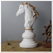 Decoração Peças De Xadrez Cavalo Escultura Média Estátua 16cm - Gici Decor