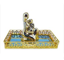 Decoração Porcelana Mãe e Filho Amor e Ternura Com Bandeja