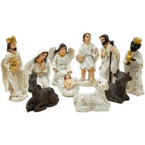 Decoração Presépio Nascimento De Jesus Estatueta Natal 10Pçs Decoração Presépio Nascimento De Jesus Estatueta Natal 10Pçs