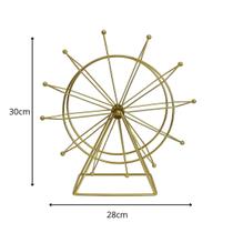 Decoração Roda Gigante Dourada em Ferro Ideal para Sala Escritório Aparador e Ambientes Modernos Decoração Roda Gigante Dourada em Ferro Ideal para Sala Escritório Aparador e Ambientes Modernos