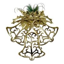 Decoração Sino Vazado Natalino Cor: Dourada