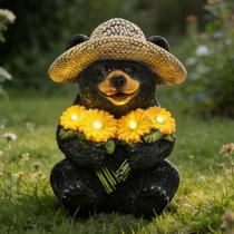 Decoração Solar para Jardim JJALIGHTS Estátua de Urso Preto 19 cm Decoração Solar para Jardim JJALIGHTS Estátua de Urso Preto 19 cm