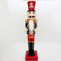 Decoração Soldado Chumbo Com Tambor - 39cm - 1 unidade - Cromus - Rizzo