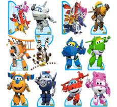 Decoração Super Wings - 10 Displays De 20cm Totens - RS Displays