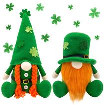 Decoração Teeker St Patricks Day Gnome Plush Green Irish