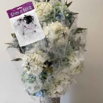 Decoração Teia de Aranha Branca Artificial Halloween Mesa Enfeite Terror