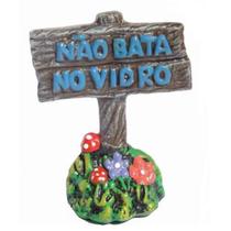 Decoração Trema Para Aquários Placa Não Bata no Vidro