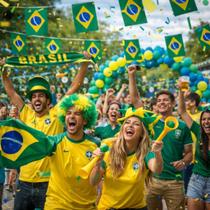 Decoração Varal Bandeira Brasil, 4,5 metros, c/ 10 Bandeiras, copa do Brasil, hexa, comemorações, Jogos Decoração Varal Bandeira Brasil, 4,5 metros, c/ 10 Bandeiras, copa do Brasil, hexa, comemorações, Jogos