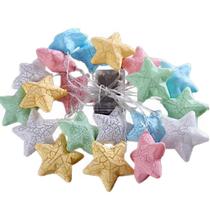 Decoração Varal Cordão Fio de Luzes Lâmpadas Estrela Colorida Led Natal Enfeite 2m - Gici Casa