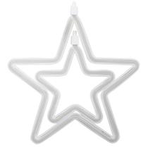 Decoração Varal Cordão Fio Luzes Colorida Estrela 2,5m 220V