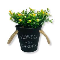 Decoração Vaso Cachepô Flowers Garden e Arranjo Flores