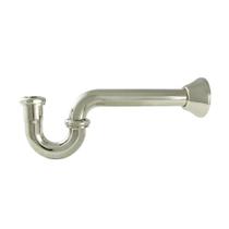 Decoração vintage de latão P-Trap Kingston, 1-1/4", níquel polido