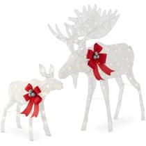 Decoración Navideña para Jardín Familia de Alces con 170 Luces LED Decoración Navideña para Jardín Familia de Alces con 170 Luces LED