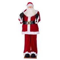 Decoración Navideña Santa Vickerman de 6 pies con Terciopelo Rojo Sin Iluminar para Interiores Decoración Navideña Santa Vickerman de 6 pies con Terciopelo Rojo Sin Iluminar para Interiores