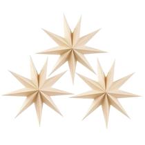 Decoraciones de Estrella Colgantes de Papel Kiddale 30 cm Beige 3 Piezas