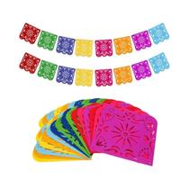 Decorações Coloridas Para O Dia Dos Mortos Mexicano, Banner De Papel Picado Para Aniversário, Chá De Decorações Coloridas Para O Dia Dos Mortos Mexicano, Banner De Papel Picado Para Aniversário, Chá De