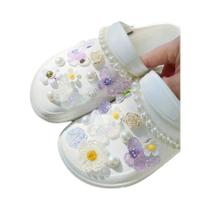 Decorações Coloridas Transparentes De Borboletas E Flores Para Clogs, 25 Peças, Fivelas Destacáveis
