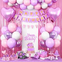 Decorações de aniversário: Adoravelmente rosa e roxo para meninas e mulheres
