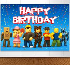 Decorações de aniversário, banner de feliz aniversário, videogame, 6 x 4 pés Decorações de aniversário, banner de feliz aniversário, videogame, 6 x 4 pés