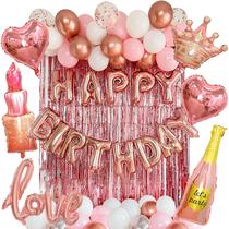 Decorações de aniversário, conjunto de 71 peças em ouro rosa Vidal Crafts Decorações de aniversário, conjunto de 71 peças em ouro rosa Vidal Crafts