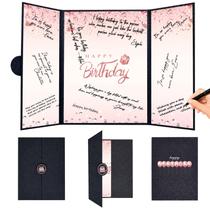 Decorações de aniversário Crenics Signature Book Black Pink Women