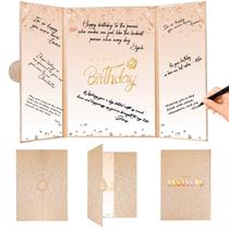 Decorações de aniversário Crenics Signature Book Champagne Gold