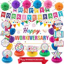 Decorações de aniversário de trabalho Wayyogh Happy Workiversary