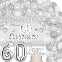 Decorações de aniversário Funmemoir 60th Diamond Wedding