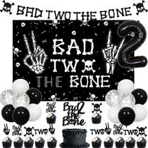 Decorações de aniversário Kreatwow Bad 2 The Bone 2nd Birthday