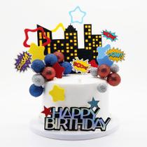 Decorações de aniversário LAST HOE DOWN Superhero 51 unidades Decorações de aniversário LAST HOE DOWN Superhero 51 unidades