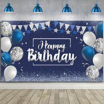 Decorações de aniversário, pano de fundo, tatuagem, feliz aniversário, 185x110cm