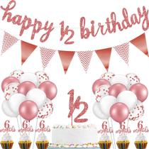 Decorações de aniversário Skylety 1/2 Half Baby Boy Girl 6 meses Decorações de aniversário Skylety 1/2 Half Baby Boy Girl 6 meses