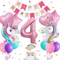 Decorações de Aniversário Yancan Unicornio - 4º Aniversário Infantil Decorações de Aniversário Yancan Unicornio - 4º Aniversário Infantil