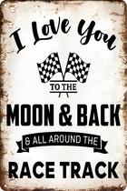 Decorações de arte de parede Vitagry Race Car I Love You 30x20cm Decorações de arte de parede Vitagry Race Car I Love You 30x20cm